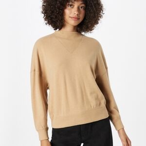 Denham crew neck pull sweatshirt camel brown small T13
